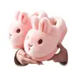 Pantuflas de Algodón de Conejito para Mujer, Otoño/Invierno, Pareja, Zapatos Peludos, Cálidas, Antideslizantes, Hogar, Celebridad de Internet, Pareja, Pantuflas de Algodón con Talón Cerrado