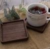 Filigrana Esmalte Madera de Acacia Haya Nogal Negro Esterilla Aislante Posavasos Taza para el Té Posavasos de Madera Maciza