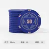 Fichas Cerámicas de Texas Hold'Em de 39mm Nueva Tarjeta de Puntuación para Sala de Ajedrez y Cartas con Valor Facial y Sin Fichas Diseño de Grado Profesional Color