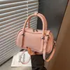 Bolsa de Bowling Portátil Retro de Nicho para Mujer 2024 Nuevo Estilo Coreano Bolso Cuadrado Pequeño Bolso Cruzado Simple Versátil Rojo