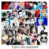 51 BIGBANG Quan Zhilong Pegatinas de Graffiti diy Laptop Patineta Coche Equipaje Pegatinas Decorativas