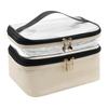 Bolsa de lavado de gran capacidad bolsa de cosméticos impermeable para mujer portátil compartición superior e inferior bolsa de almacenamiento de cosméticos bolsa de almacenamiento de viaje