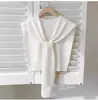 Habitación con Aire Acondicionado Chal Pequeño Hombro Cuello Nuevo Cheongsam Ropa Exterior Tejido de Punto Moda Alta Gama Verano Vestido Delgado