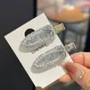 Pinza para el Cabello Jujujiumei Corazón Rojo Cuadros Pinza para el Cabello Femenina Coreana Pinza para Flequillo Lateral Nueva Joyería para la Cabeza de Otoño e Invierno