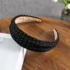 Diadema con Diseño de Corona Alta para Hacer que el Rostro Parezca Más Pequeño, Lujo Ligero, Antideslizante, Tejido, Patrón de Cuadros y Lunares, Sensación de Alta Gama para Adultos y Mujeres Jóvenes