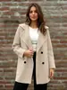 2026 Novo Casaco de Lã Elegante Feminino Amazon Europeu e Americano Transfronteiriço Outono/Inverno Jaqueta de Lã Solta de Botão Duplo