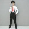 2025 Nova Roupa Infantil Camisas para Meninos Manga Longa Infantil Camisas Brancas Infantis Roupas de Performance Tendência Estilo Coreano Primavera e Outono Uniformes Escolares