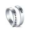 Remate a Mitad de Precio Suministro de Amazon Joyería de Anillo Abierto Joyería de Acero Inoxidable Que No Se Desvanece Venta al Por Mayor de Fábrica