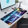 Juego Cyberpunk Tecnología Futurista Alfombrilla de Ratón Súper Grande Tecnología de Gaming E-Sports Alfombrilla de Oficina Extra Grande Borde Antideslizante con Bloqueo