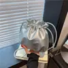 Bolso de Hombro Cruzado de Moda Casual con Cordón, Gran Capacidad, Estética Elegante con Textura, para Viajes, Otoño e Invierno 2025, para Mujer