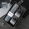 Vaso termo de vacío de acero inoxidable 304 con tres tapas para un vaso, vaso recto, portátil, regalos empresariales de alta gama, traje al por mayor