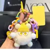 Colgante de Peluche Monstruo Bola de Carbón Dopamina Llavero DIY Muñeco Encanto para Bolso Mochila Teléfono Estilo Dopamina