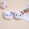 Broche de Peluche Blanco Puro de Dibujos Animados Bordado Cabeza de Gato Joyería Bufanda Zapatos y Calcetines Decoración de Muñeca Accesorios de Joyería