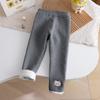 Calça Feminina Roupa de Inverno 2025 Novo Estilo Bebê Slim Crianças Calça de Veludo Leggings Calça Slim Elástica
