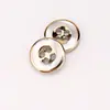 Botón Decorativo Redondo para Puño de Chaqueta de Traje de Cuatro Agujeros Chapado Eléctrico Camisa de Gasa Cárdigan Botón Versátil Redondo Cosido a Mano