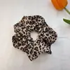 Goma para el pelo con lazo y estampado de leopardo retro para mujer, estilo coreano, ligera y esponjosa, versátil para el uso diario, liga para el pelo, accesorio para el pelo