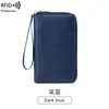 Nuevo Porta Pasaporte RFID Transfronterizo Almacenamiento de Boletos Bolsa para Documentos Billetera Larga con Cremallera Bolsa de Viaje Multifuncional para Pasaporte