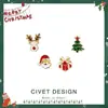 Serie de Pendientes de Clip Navideños ~ Otoño e Invierno Nuevos Pendientes de Árbol de Navidad Estrella Pendientes Sentido Avanzado Explosiones Pendientes de Moda