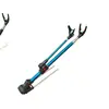 Acero Inoxidable Soporte Audaz para Batería de Caña de Pescar Caja de Pesca para Exterior Soporte de Piso para Silla de Pesca Soporte de Acero Negro Dorado de Doble Propósito para Caña de Pescar