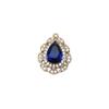 Simples embutido zircão Diamante em forma de gota estilo palácio pingente diy jóias brincos colar acessórios material