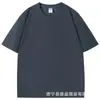Camiseta Interior de Color Sólido para Hombre de Algodón Peinado de Peso Pesado, Camiseta de Manga Corta Holgada de Alta Calidad para Hombre, Ropa de Trabajo Personalizada de Verano