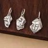 Pingente de Buda Sem Rosto em Prata Esterlina Sólida S925 Acessórios de Brincadeira Cultural Tibetana DIY Acessórios para Pendurar em Pulseira Colar Sapato