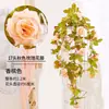 Enredaderas de Flores de Rosa Artificiales para Bodas, Enredaderas de Flores Falsas para Decoración del Hogar, Decoración de Tuberías de Aire Acondicionado, Flores de Plástico al por Mayor