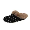 Zapatos peludos Zapatos peludos Birkenstock de lunares franceses Planos sin cordones Otoño/Invierno Zapatillas de punta cerrada Estilo exterior para mujer 2026 Persona perezosa