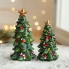 Venta Caliente Transfronteriza Mini Adornos de Árbol de Navidad de Resina Decoraciones Estilo Navidad Pequeños Adornos de Árbol de Navidad de Escritorio Venta al por Mayor