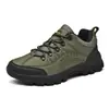 Nuevos zapatos de senderismo de gran tamaño para hombre, zapatos deportivos para exteriores de suela gruesa, zapatos de senderismo de cuero de caña baja, botas de cross country, zapatos casuales