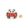 Broche de flor de panda vermelho, crachá de presente fofo, crachá de desenho animado, impressão de metal, tinta, roupas, bolsa, decorações