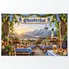 Telón de fondo nuevo y popular para Oktoberfest transfronterizo, diseño de jarra de cerveza impreso en alta definición, telón de fondo festivo para decoración de fiestas, tela colgante
