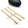 Cadena de extensión de acero inoxidable 316L collar pulsera cadena de cola 18K oro titanio acero cadena de gota de agua accesorios de joyería diy venta al por mayor
