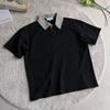 Camisa Polo Estilo Old Money Gola V Manga Curta Masculina Elegante Gola Reversível Gola Gaivota Camiseta de Negócios Britânica Verão Comércio Exterior Transfronteiriço Atacado