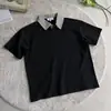 Camisa Polo Estilo Old Money Gola V Manga Curta Masculina Elegante Gola Reversível Gola Gaivota Camiseta de Negócios Britânica Verão Comércio Exterior Transfronteiriço Atacado