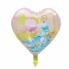 Al por mayor una variedad de globos de película de aluminio de 18 pulgadas con forma de bola redonda, corazón, Princesa Sofía, Sirena, juguetes de cumpleaños para niña de bebé