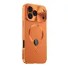 Funda magnética para teléfono adecuada para Apple 18Promax con cristal anti-mirada y hebilla metálica, cubierta protectora para Iphone16
