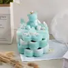 Resina de Papoula DIY Resina Gesso Flor de Oito Pétalas Caixa de Armazenamento Empilhável Frasco de Armazenamento Multicamadas Molde de Silicone