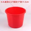 Balde pequeño Taibao huevo feliz balde rojo pequeño bolsa de mano con dibujo cubo de plástico artístico pintura pequeño balde de agua cubo lavarse el pelo espiga de trigo recoger bayas
