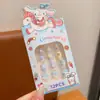 Adesivos de Unha Sanrio para Crianças, Arte de Unha Fofa e Divertida, Peças de Unha para Estudantes, Peças de Unha Doces, Unhas Vestíveis para Crianças