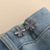 Hebilla de cinturón de trébol de cuatro hojas artefacto para adelgazar la cintura hebilla de par desmontable sin costuras sin clavos hebilla de cintura grande para jeans cintura pequeña