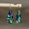Pendientes Colgantes Artísticos Retro Color Geométrico Emperador Natural Elegantes Elegantes Elegantes Pendientes Pendientes de Mujer