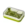 Molde para Cubitos de Hielo Prensa Bandeja de Hielo Caja de Hielo Gadget Casero de Grado Alimenticio Caja de Almacenamiento de Hielo para Refrigerador Molde DIY