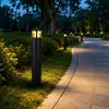 Luz LED personalizada para césped, luz de jardín impermeable para exteriores, luz solar para paisajismo de parques, luz cilíndrica moderna minimalista