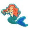 Princesa Sirena Mundo Submarino Zapatos Croc Hebilla de Zapato de Flor Punto Especial Transfronterizo de Amazon Hebilla Decorativa de Paja