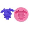 Molde de bolo formato de bezerro de vaca atacado Ferramentas de silicone para confeitar açúcar DIY Molde para picolé sabonete H1878