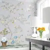 Fondo de Pared para Sofá Estilo Country Americano 2025 Tapiz de Pared Floral y de Pájaros Clásico Mural de Sala de Estar Estilo Chino Pastoral Ya Jingyuan