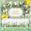 Conjunto de Balões de Aniversário Infantil para Crianças de 1 a 5 Anos, Suprimentos de Decoração para Cena de Festa, Conjunto Completo para Meninos e Meninas