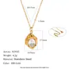 Estilo de Moda Europeo y Americano, Lujo de Nicho, Pendientes de Gama Alta, Acero Inoxidable Chapado en Oro de 18 Quilates Textura Martillada Collar Irregular