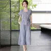 Atuendos de Verano 2026 para Madres, Nuevas Camisas Chinas de Manga Corta para Personas de Mediana Edad y Mayores, Conjuntos Versátiles de Tallas Grandes de Nuevo Estilo Chino que Reducen la Edad